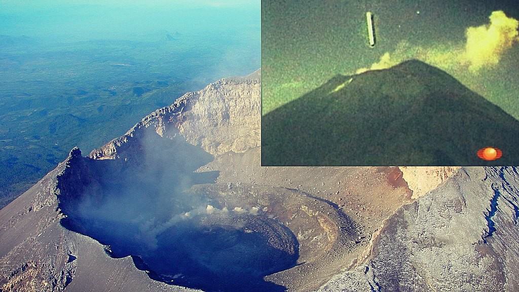 Objeto misterioso entra en el cráter del Volcán Popocatépetl