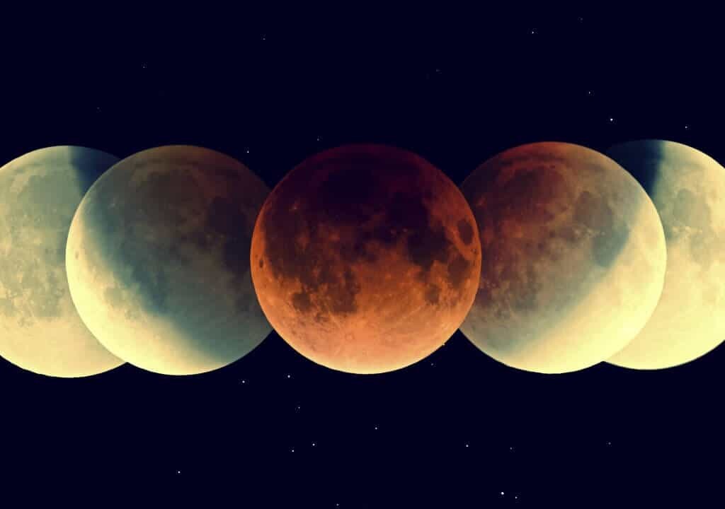 cuatro fases lunares