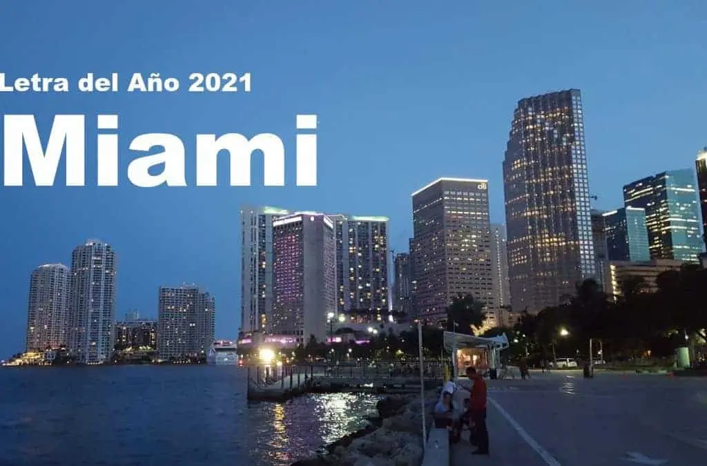 Letra del Año 2021 EE.UU en Miami, InfoMistico.com